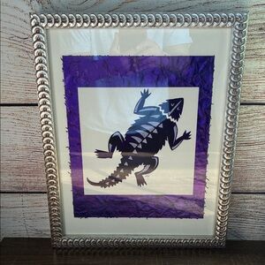 EUC Framed TCU Art with Purple Accents & Silver Frame